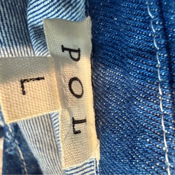 POL Denim Jacket with Lace and Patterned Accents - Picture 5 of 5